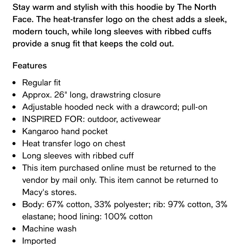 NWT!  The North Face women’s hoodie, size small - Picture 3 of 8